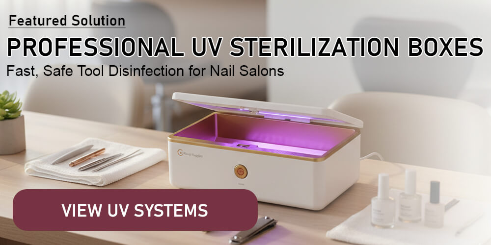UV sterilization box for nail salon tools