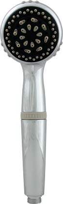 silver hand held shower head
