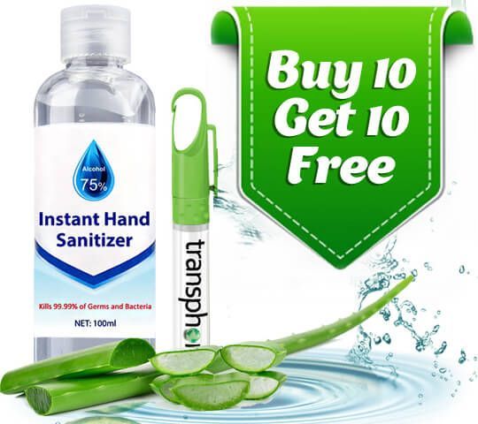 10 Aloe Instant Hand Sanitize+ 10 Hand Sanitizer Pocket Size