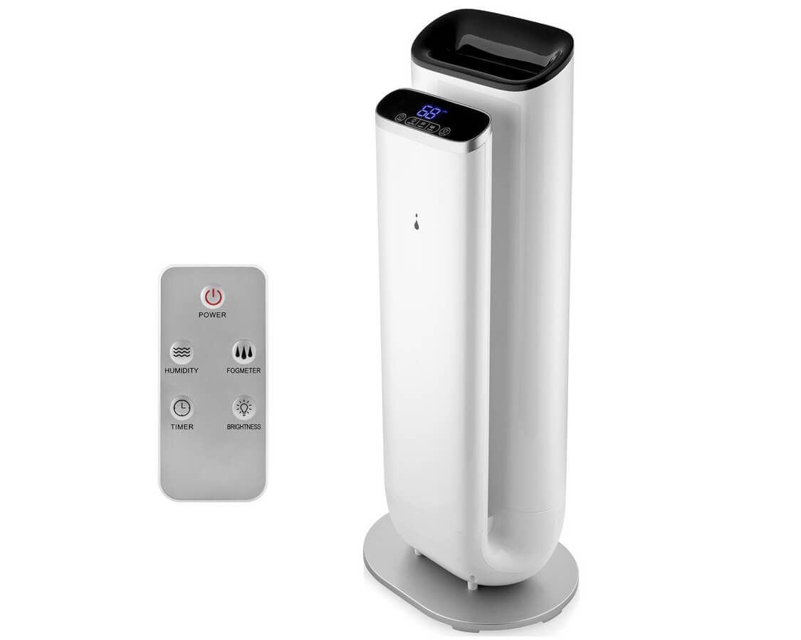 thumbnail image 2 of The Ocean Breeze Large Tower Humidifier – With Remote Control And Timer – Whole Room 2 of 6