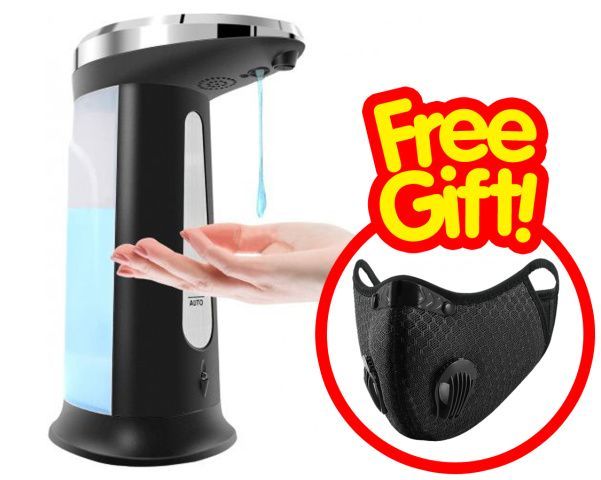 Touchless Automatic Soap Dispenser + FREE GIFT Reusable Face Mask